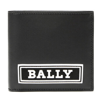 bally 巴利 男士黑色logo图案皮质短款钱包钱夹 brasai sx 00 6228995