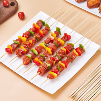 尚烤佳（Suncojia） 竹签 烧烤签子 君子签 羊肉串木签 穿肉签 烧烤配件  25cm*2.5mm