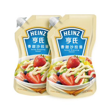 亨氏(heinz) 沙拉酱 香甜沙拉酱 200g*2袋装 卡夫亨氏出品