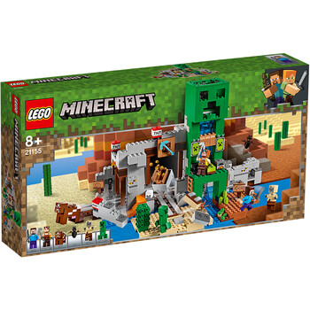 乐高(lego)积木 我的世界21155 爬行者矿洞寻宝8岁 游戏周边儿童玩具