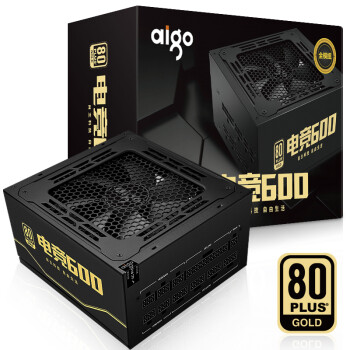 爱国者（aigo）额定600W 电竞600全模组台式机电脑电源（全电压金牌/满载PF值>0.99/DC-DC/扁平线）