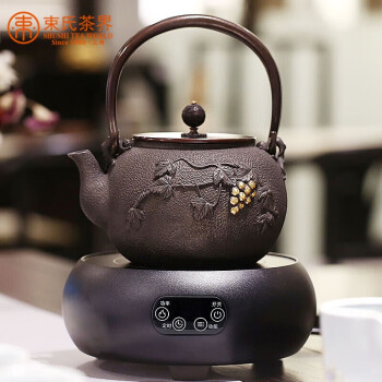 束氏 生铁壶日本工艺茶壶烧水壶泡茶壶手工铸铁壶套装茶具-硕果累累