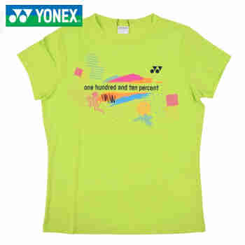 yonex尤尼克斯韩国羽毛球服女款运动短袖T恤速干吸汗 89TR002F 89TR002FNY 荧光黄 90(M)