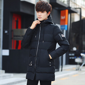 7潮牌复古休闲连帽棉服 男土棉袄男生面包服加