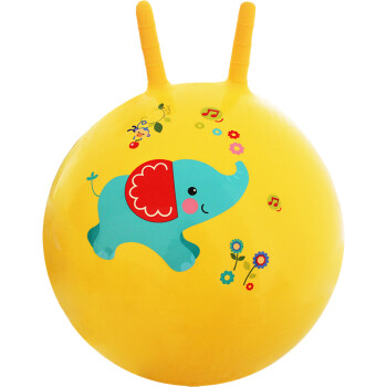 费雪(Fisher-Price)儿童玩具球 充气户外玩具宝宝跳跳球羊角球45cm黄色 赠充气脚泵F0701H3生日礼物礼品