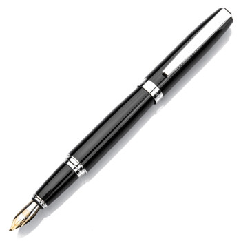 英雄（HERO）钢笔382  商务办公铱金钢笔签字笔 明尖 限量纪念款 黑色美工笔