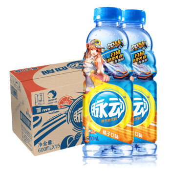 脉动(mizone 维生素饮料 橘子味 600ml*15瓶 整箱(新老包装随机发)