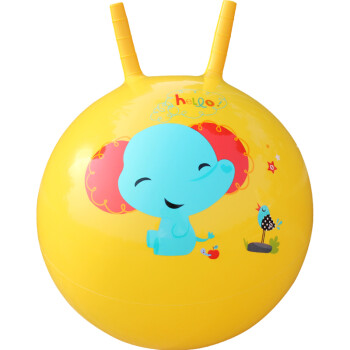 费雪(Fisher-Price)儿童玩具球 宝宝跳跳球羊角球40cm（黄色 赠充气脚泵）F0705H生日礼物礼品