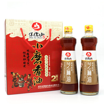侏儒山 小磨香油 芝麻油 礼盒装 370ml*2/盒