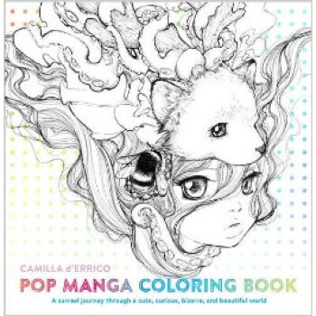Pop Manga Coloring Book  A Surreal Journey Throu