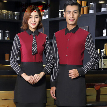 薇欣琪酒店服务员工作服长袖中西餐厅茶楼前厅