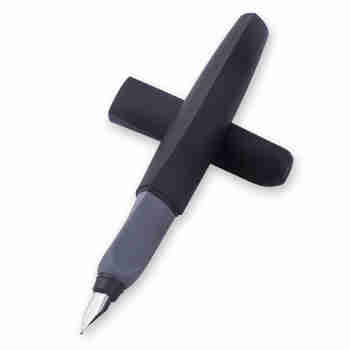 德国进口 百利金Pelikan P457纯色办公钢笔学生练字正姿笔 黑色铱金M笔尖 赠送铱金F笔尖 不含上墨器