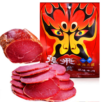 张飞 四川特产 旅游休闲零食小吃 原味五香双味佐餐牛肉225g