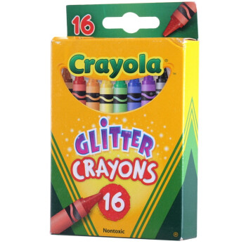 绘儿乐 crayola diy儿童文具 绘画工具 16色闪光蜡笔 52-3716