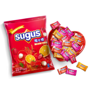 瑞士糖(sugus)混合水果口味软糖500g袋装