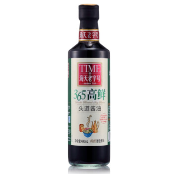 海天 老字号365高鲜头道生抽酱油 480ml