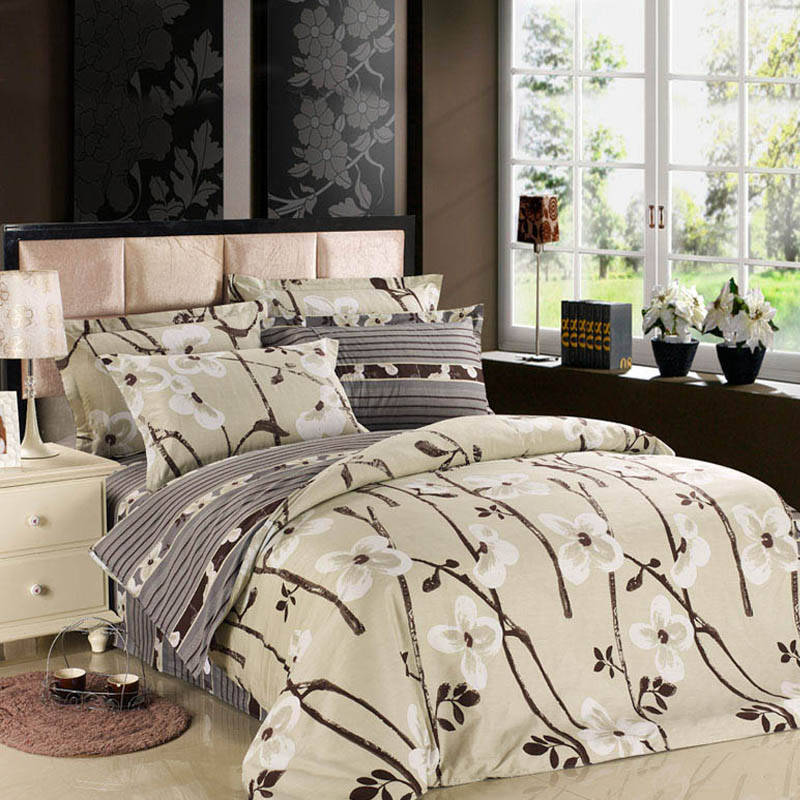 宁好家纺 全棉床单四件套 纯棉被套220*240双