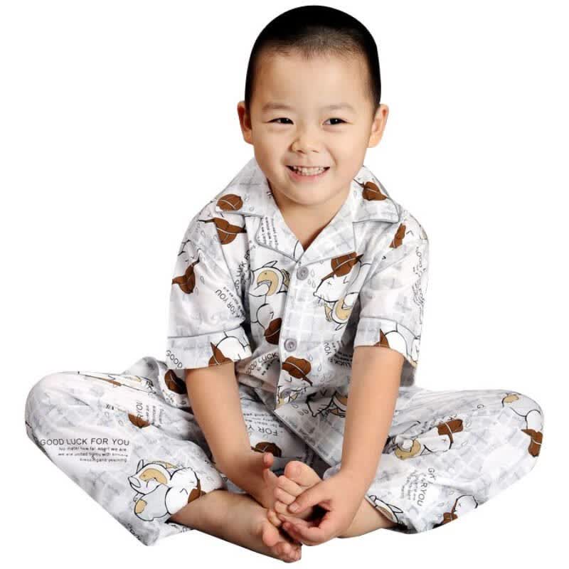 <em>货到付款</em> 金丰田夏<em>儿童睡衣</em>套装 <em>儿童</em>可爱<em>卡通</em>