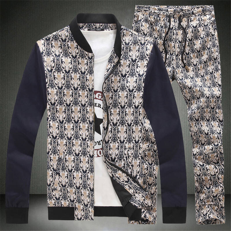 格蓝凯2014春秋大码男士夹克套装韩版时尚休