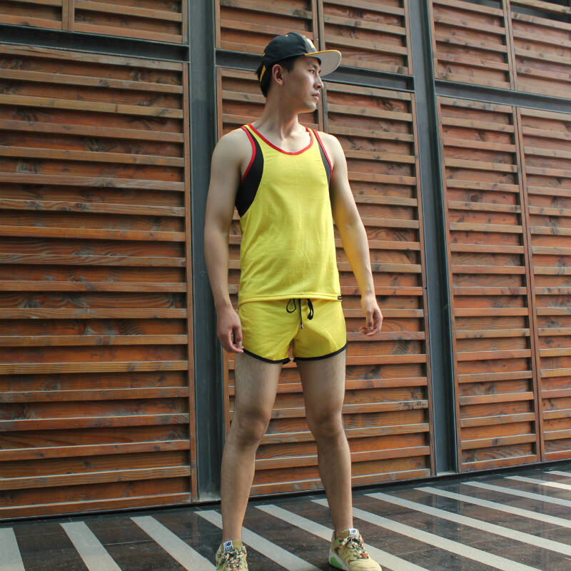 WANGJIANG 网将 男士运动背心 短裤 速干透气