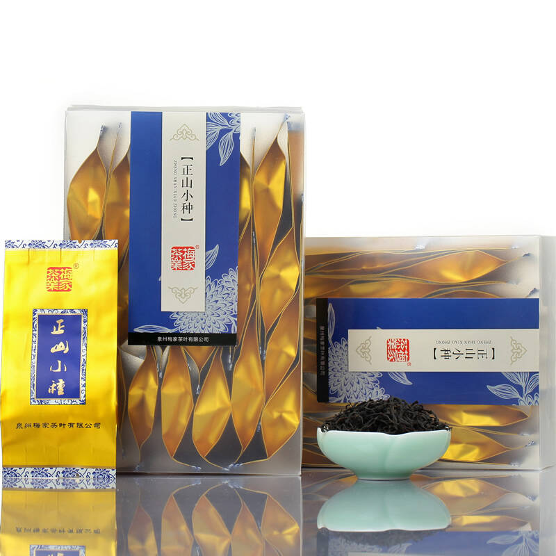 梅家茶业 买一送一 正山小种红茶 武夷山桐木关正宗红茶 茶叶简装100g