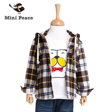 minipeace童装 V领波浪边<em>门禁开衫</em> 91312346