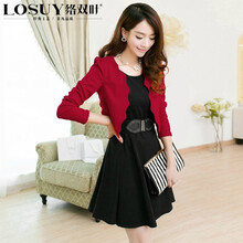 裙秋装2014潮 原创主题韩版无袖中长裙子秋 气