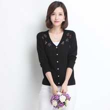 kesuoer<em>开衫</em>针织衫女中长款2014秋装<em>秋衣</em>长袖