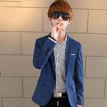 浩利结婚西服必备装新款男装韩版纯色小西装男