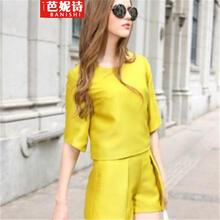 芭妮诗 2014秋<em>套装</em>上衣刺绣<em>西短裤女</em>秋冬GB 