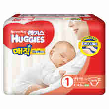 好奇 Huggies 魔术装 纸尿裤 NB70片 新生儿尿不湿 【男女通用】【3-4.5kg】（韩国原装进口）