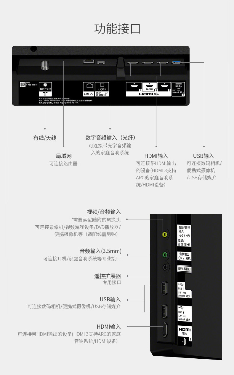 索尼(sony)xr-55x90j 55英寸 全面屏4k超高清hdr xr认知芯片 平板液晶