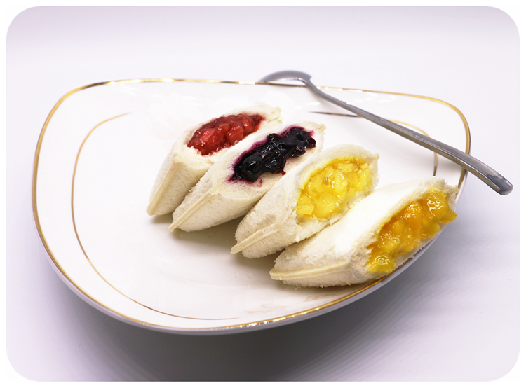 孝贤公主 口袋面包早餐蓝莓草莓芒果菠萝水果夹心面包蛋糕 4口味混装
