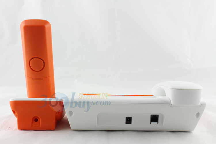 阿尔卡特（ALCATEL）T507 数字无绳电话机/子母机 白橙色