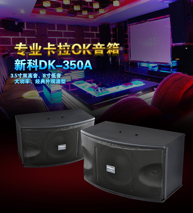 
                                                                                新科（Shinco）DK-350A 家庭影院KTV音响 家用会议演出音箱扩音器 8英寸                