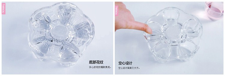 
                                        heisou 玻璃茶壶加热底座 心形花草茶具保温心形蜡烛底座 实心保温暖茶器 KC118                