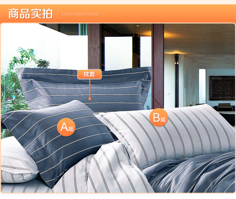 
                                        艾薇 枕套家纺 全棉枕头套 纯棉枕套 一对装 爵士先锋 48*74cm                