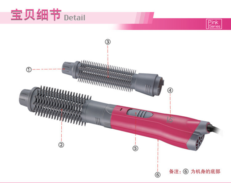 沙宣（VS）VSAU002PCN 450w 热风造型器（粉色）