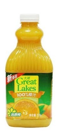 100%纯 饮料 大湖 果汁—1L橙汁 12桶/箱