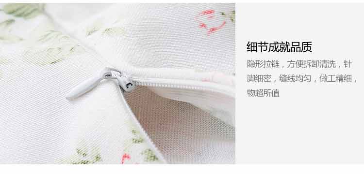 
                                        Cozzylife蔻姿 时尚田园加厚抱枕套(2只)锦茵43*43cm                