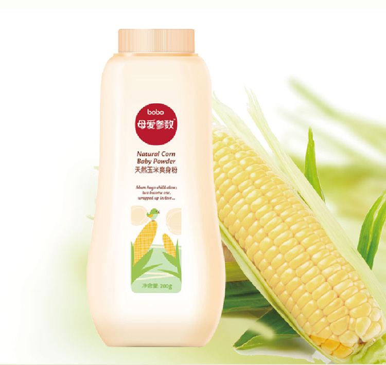 bobo乐儿宝 母爱参数 天然玉米爽身粉 200G B