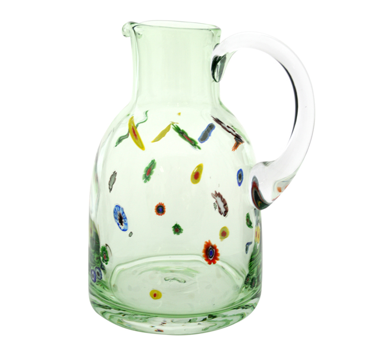 Homix Millefiori无铅水晶玻璃水升盛水器具 绿色