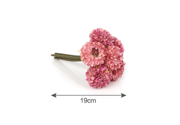 【京东超市】Homix 6头球形菊仿真花装饰花 玫红