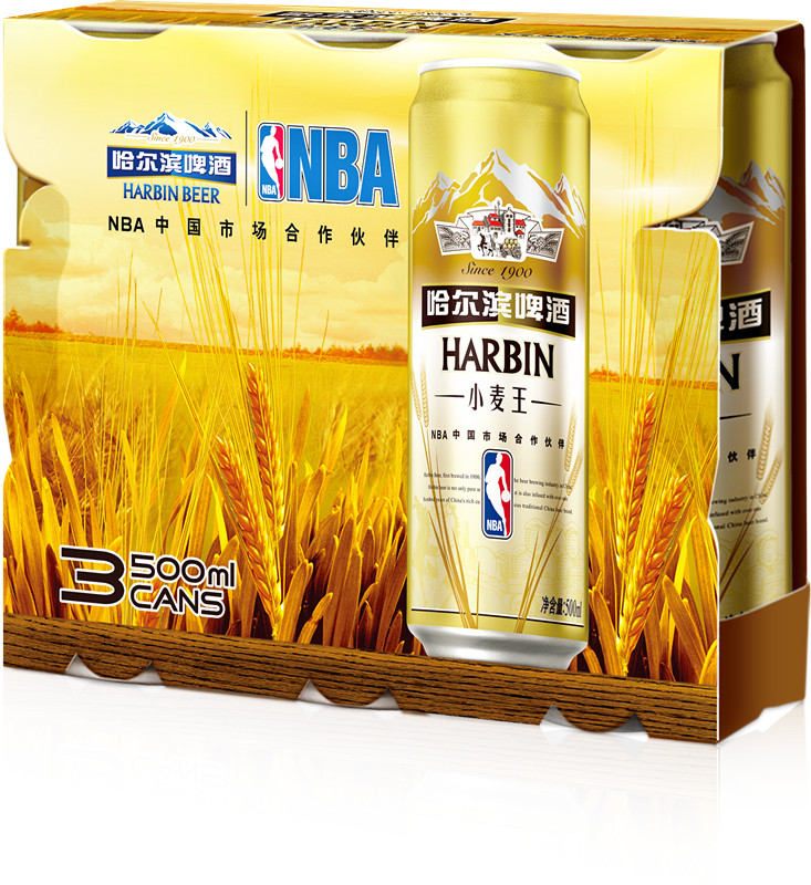 harbin 哈尔滨小麦王500ml*3听