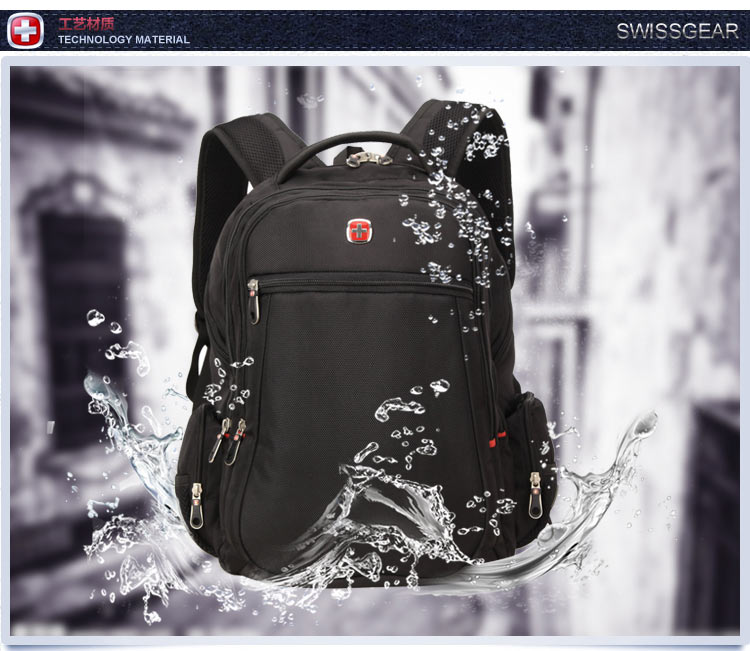 瑞士军刀 SWISSGEAR 防水面料15.6寸商务休闲超轻款双肩电脑背包