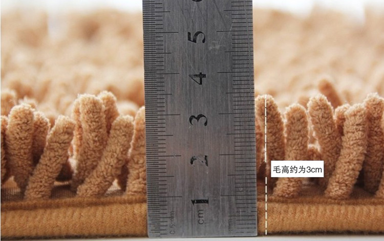 青苇 可水洗雪尼尔 坐垫沙发垫 高毛 50*50 2片装 灰色