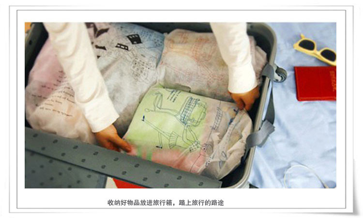 
                                        
                                        青苇 无纺布7个装束口旅行收纳袋                