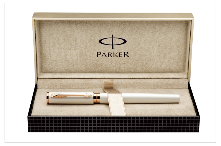 派克(parker 精英 系列汉白玉玫瑰金夹超滑墨水笔(精装)