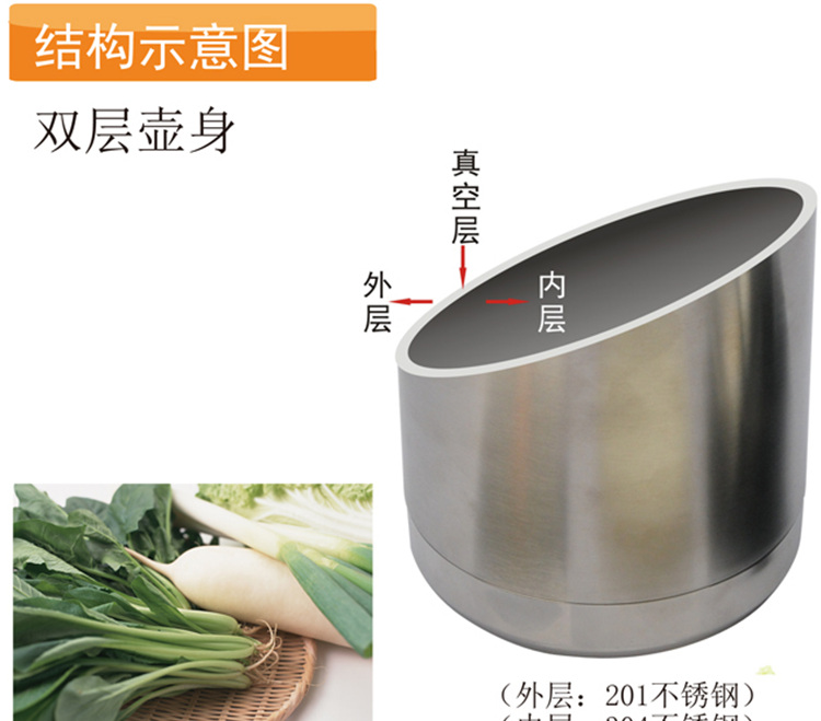 振兴提锅 真空焖烧壶保温饭盒1000ml YHM5824