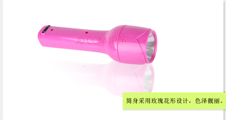 家博士（HOMEBOSS） LED手电筒 充电式家用便携式手电 JBS-S022 粉色